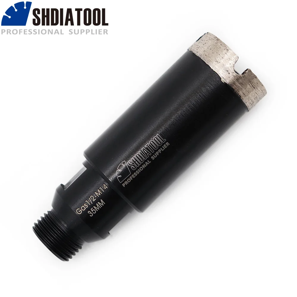 SHDIATOOL 1 قطعة الماس الملحومة الحفر الأساسية بت (الرطب) الغاز 1/2 و M14 موضوع ثقب المنشار لحفر الجرانيت و الرخام