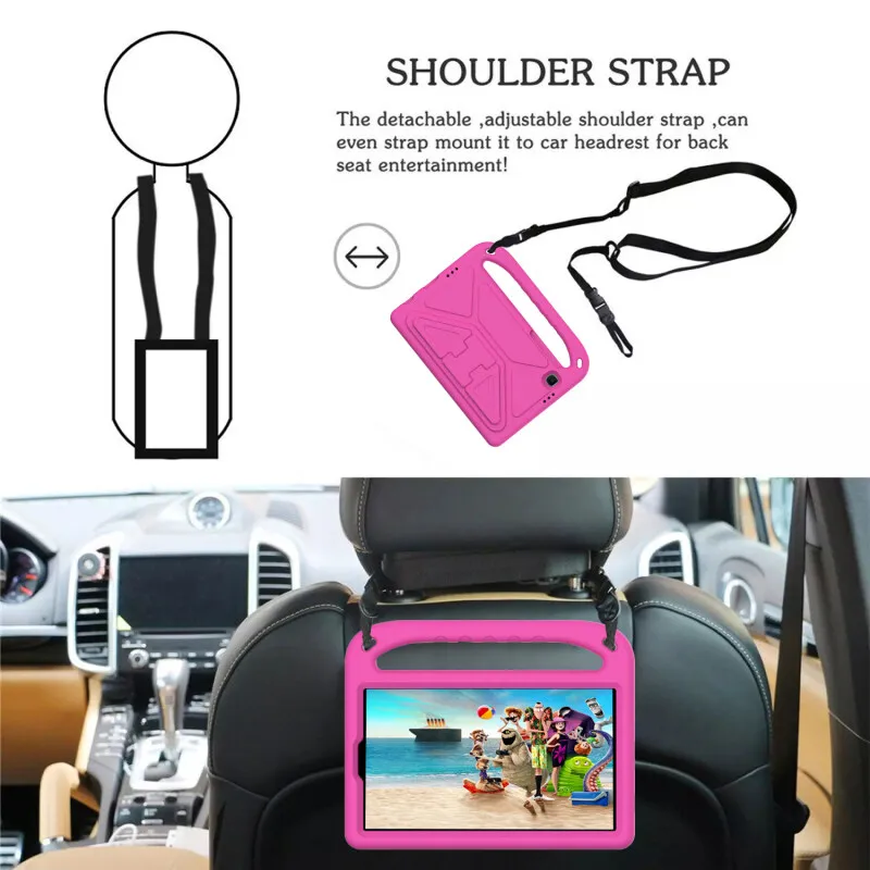 Чехол для iPad 10,2 дюйма, 7, 8, 9 поколения, с ручкой и подставкой, противоударный легкий Чехол из ЭВА для детей