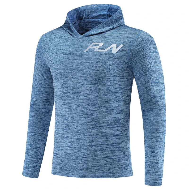 Uomo Run manica lunga Quick Dry Fitness palestra felpe Casual Sport all\'aria aperta Tennis Golf felpa con cappuccio giacca da Jogging felpa da