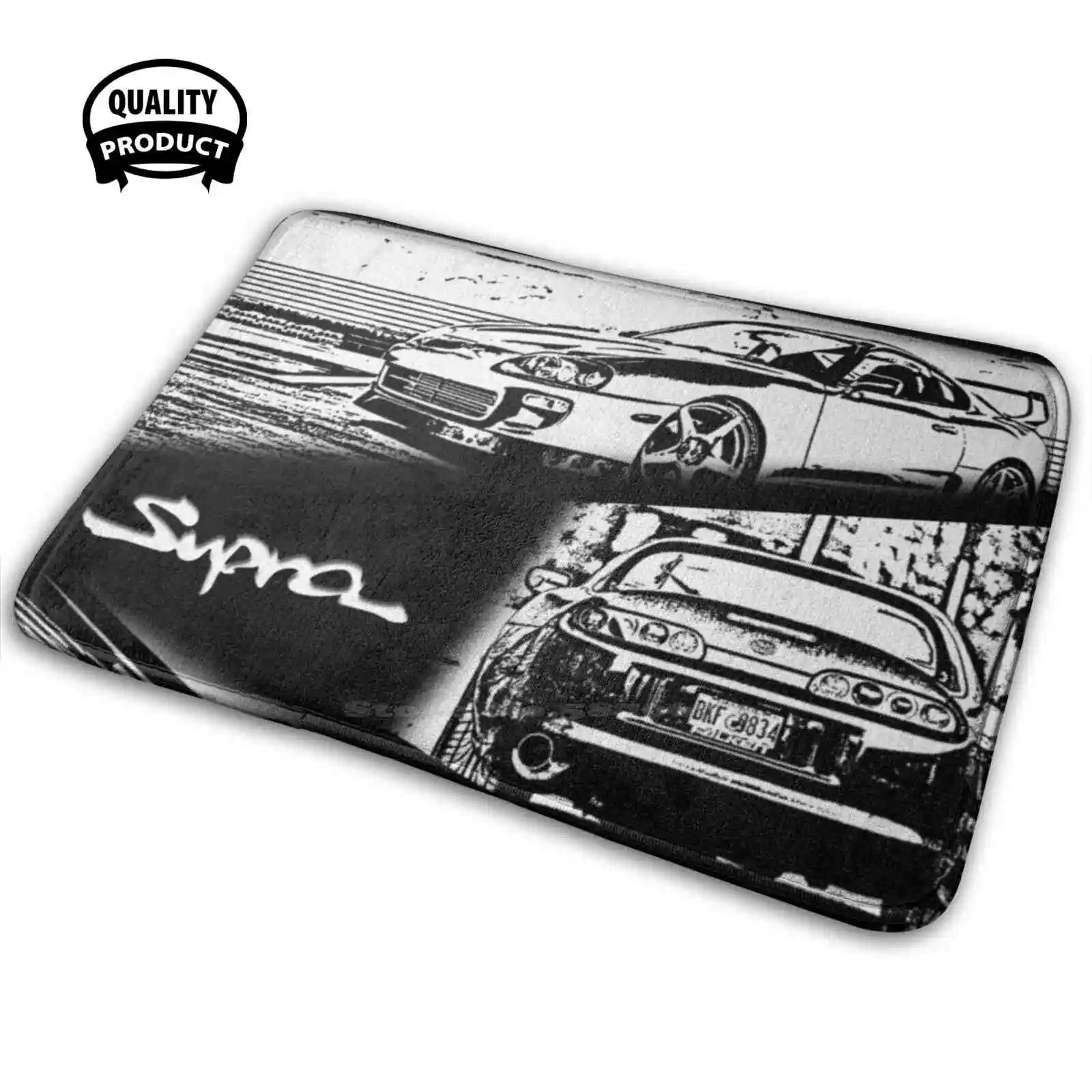 Toyota Supra Mk4 Comfortable Door Mat Rug Carpet Cushion Mk4 Mark 4 Mark Iv Mark 4 Tuning Comic Comic Style