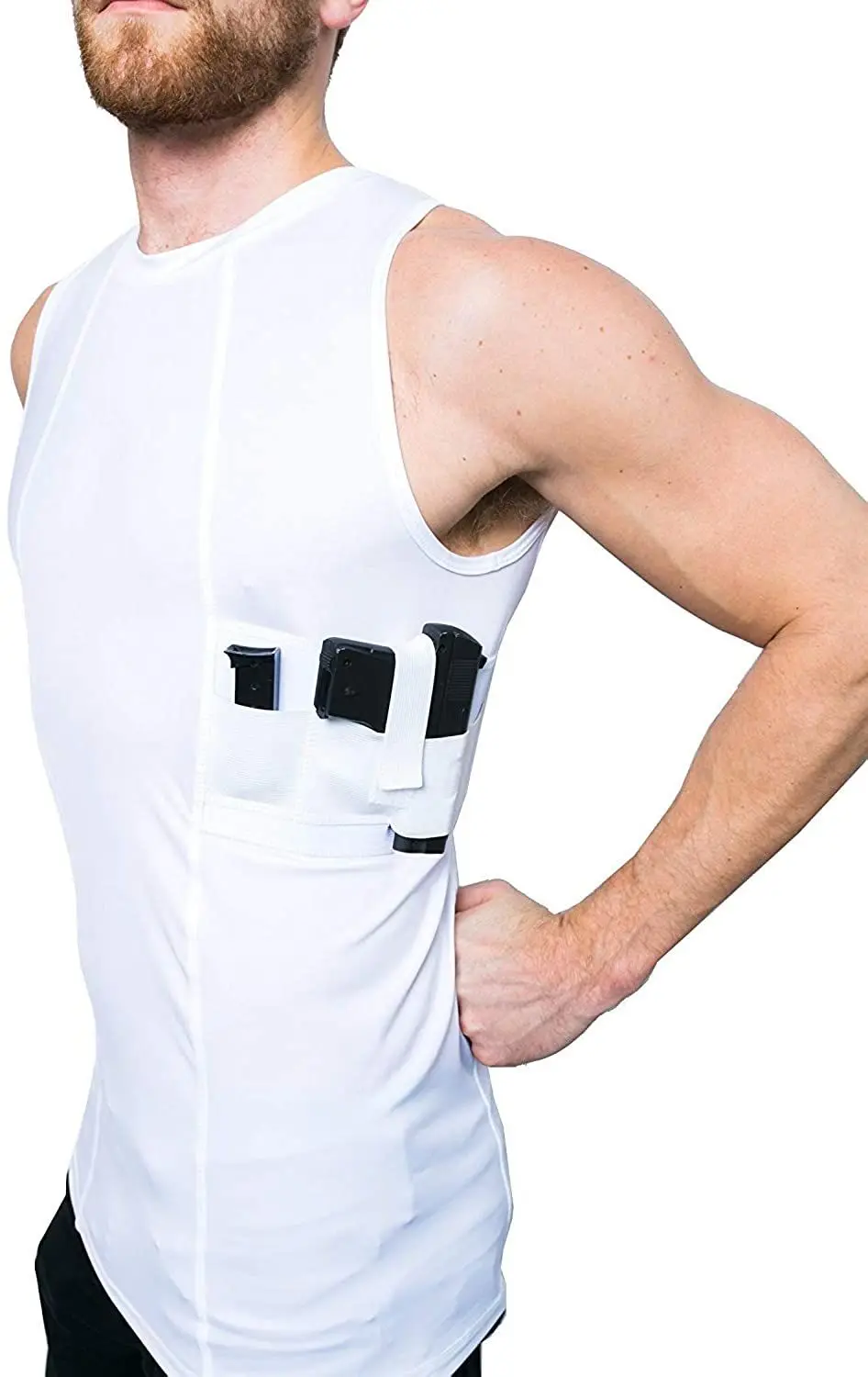 LOVESLF Concealment Men Womens Tank Scoop Neck Shirt Gun Holster Shirt Tactical SS Holster Shirt Concealed Carry Clothing 5
