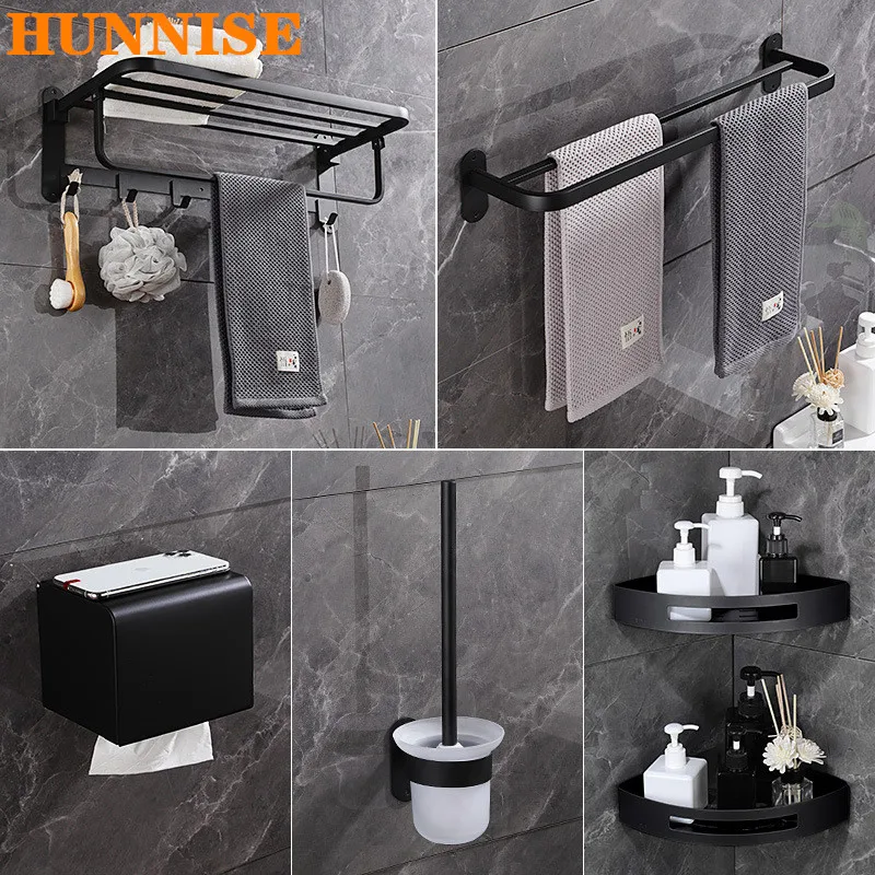 

304 Stainless Steel Bathrooom Hardware Sets Bathroom Shelf Foldable Towel Shelf Bathroom Set Accessories Bathroom Tissue Box