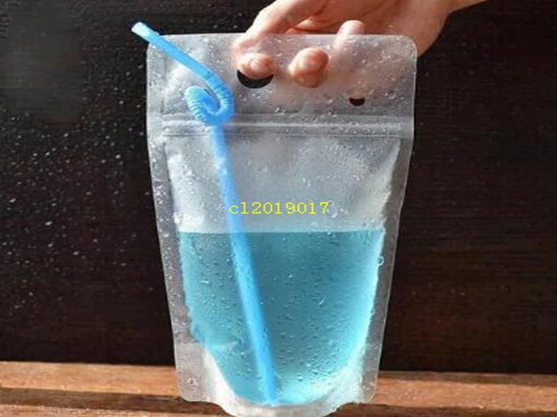 

2000pcs 450ml Transparent Self-sealed Plastic Beverage Bag DIY Drinkware Drinking Bag Fruit Juice Food Storage Bag