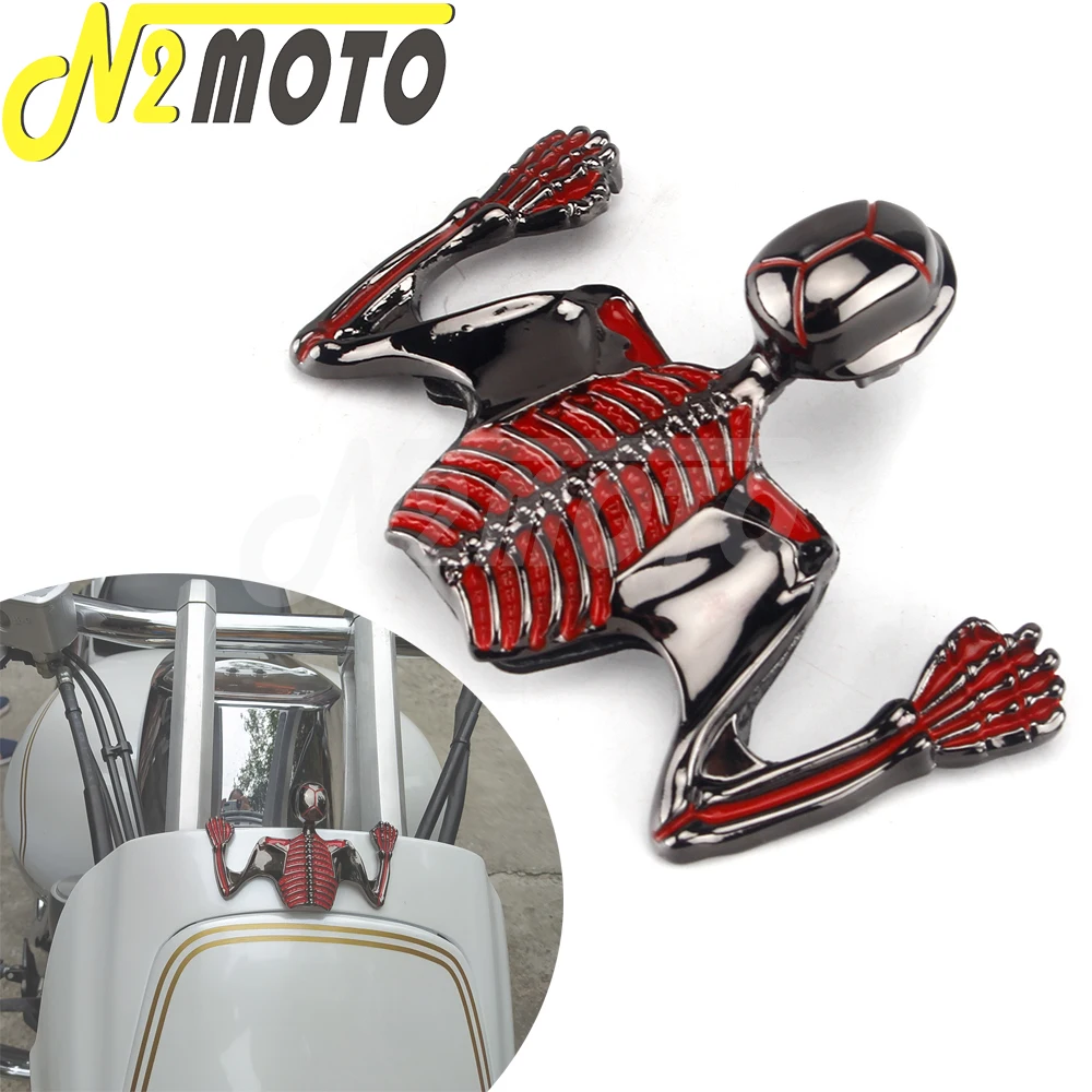 For Harley Softail Bobber Chopper Highway Hawk Skull Ornament Visor Headlight Lamp Mudguard Fender Skeleton Statue Decorative