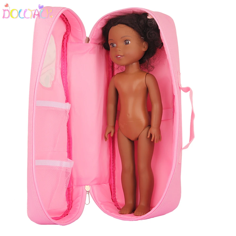 38*15*11 CM Doll Bag For 14 Inch American Doll Pink Color Portable Doll Toy Bag For 33-37 CM Doll Accessories Girl Best Gift