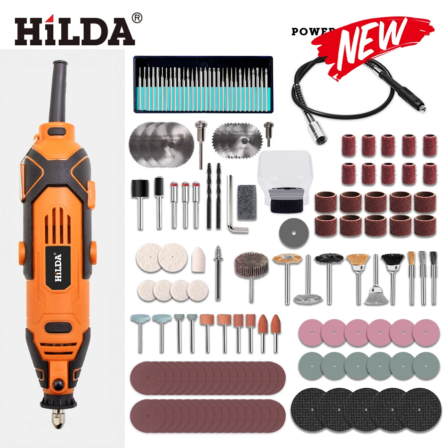 HILDA Electric Drill Grinder Engraving Pen Mini Drill Electric Rotary Tool Grinding Machine Accessories Power Tool