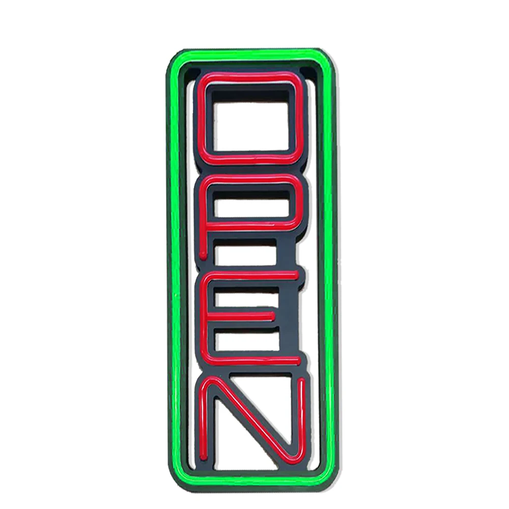 Commercial Lighting Vertical Style Super brightness LED Neon Open sign for Store Shop Bar Advertising Wall Mount Lighting