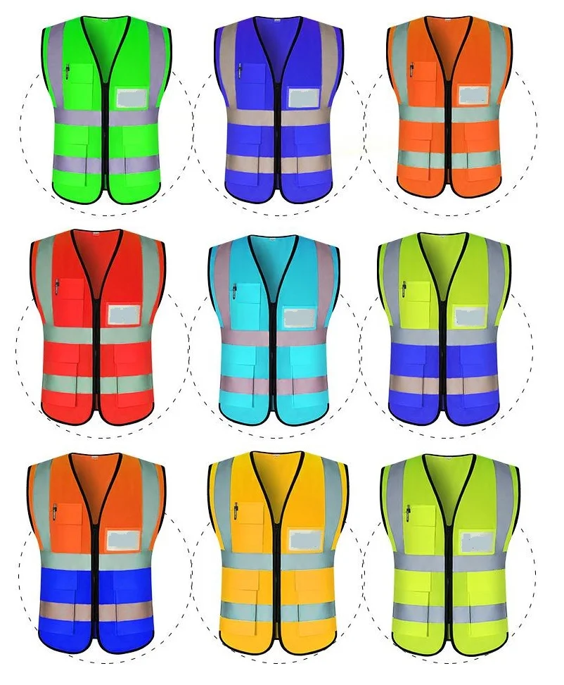 Working Reflective Safety Clothing Reflective Warning Vest With Pockets