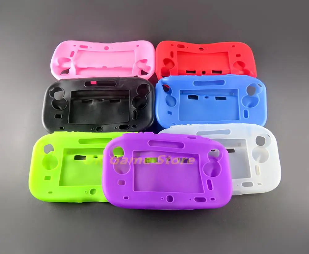 10pcs Soft Silicone Rubber Case For Wii U Full Body Protector Gel Case Cover Skin Shell Case for Wii U Gamepad Controller