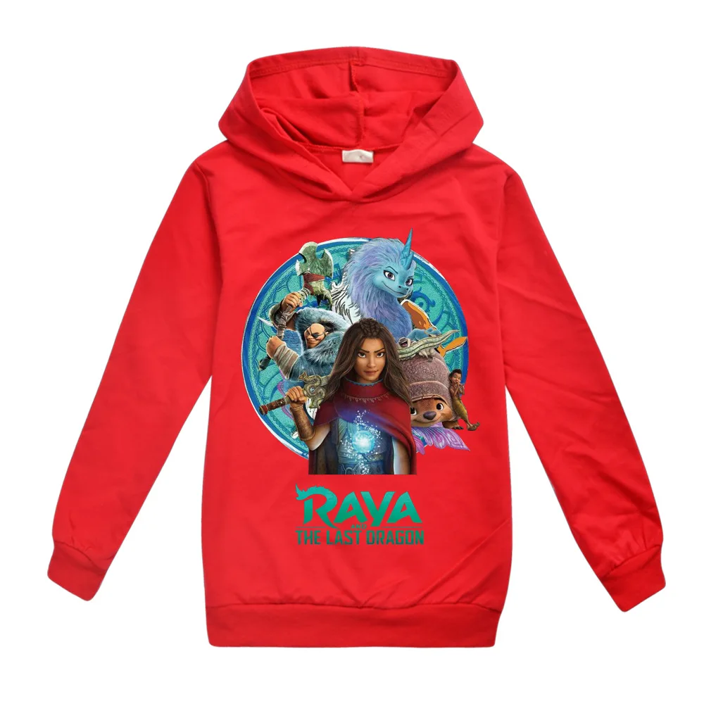 2021 Kids Hoodies Raya and The Last Dragon Girls Sweatshirt T Shirt Children Clothes Game Hoodie for Boys Tops Tees Sportswear