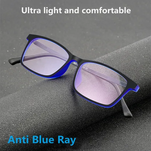 Imagen 2 del producto Gafas de lectura ultraligeras antiluz azul fotocromáticas para exteriores, gafas ópticas para lector de hipermetropía, montura de aleación de titanio para hombres y mujeres