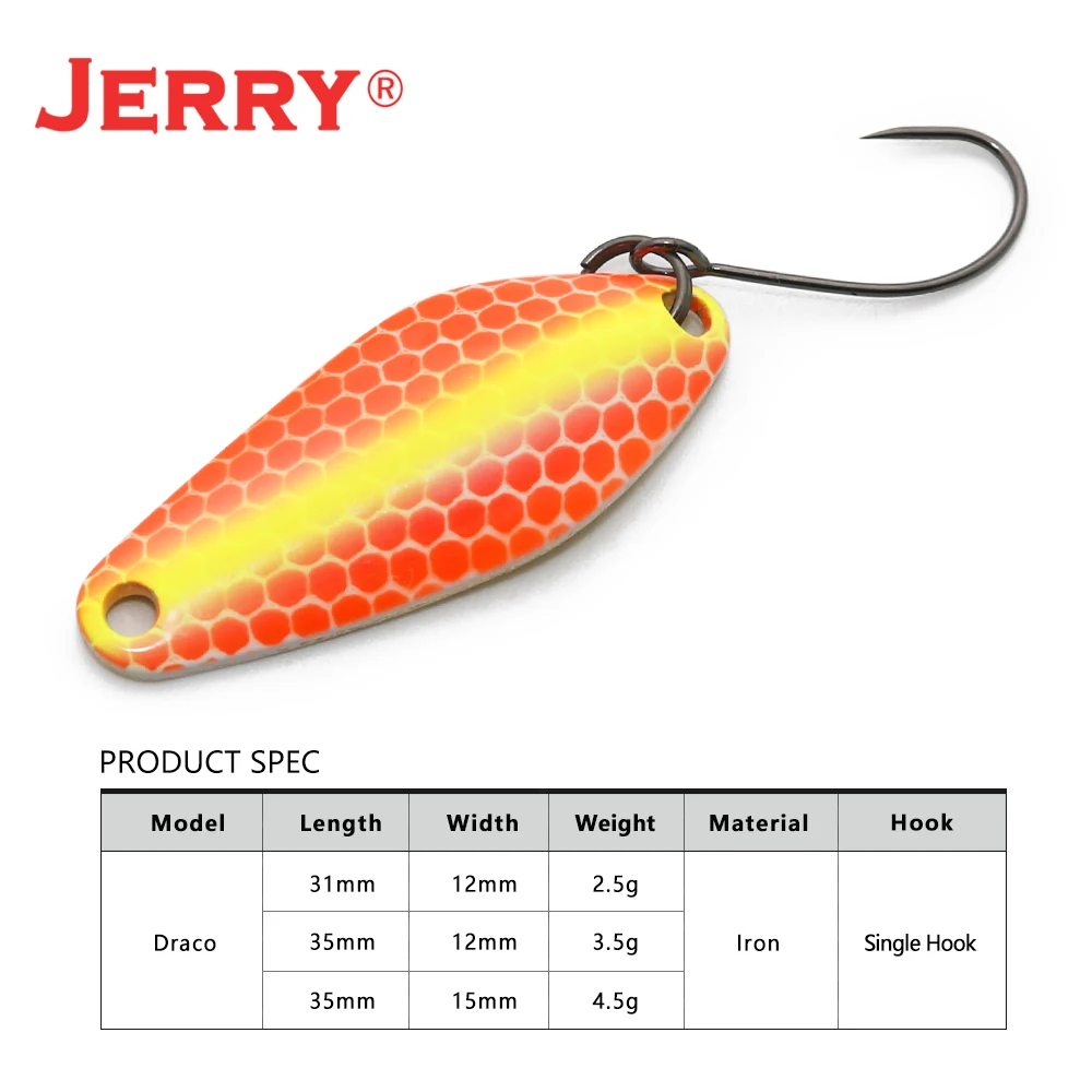 Jerry Draco Micro Spoon Trout Lures UL UV Colors Ultralight Fishing Tackle Freshwater Artificial Bait