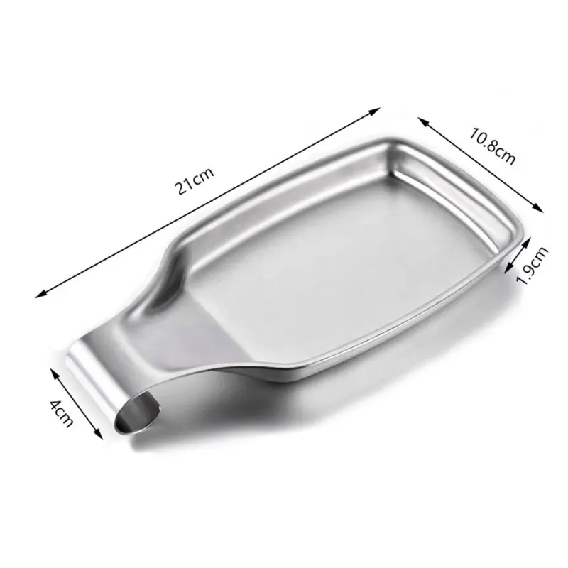 Stainless Steel Spoon Rest Rust-resistant Kitchen Spoon Holder Spoon Rest Fit For Any Other Kitchen Cooking Utensils Universal