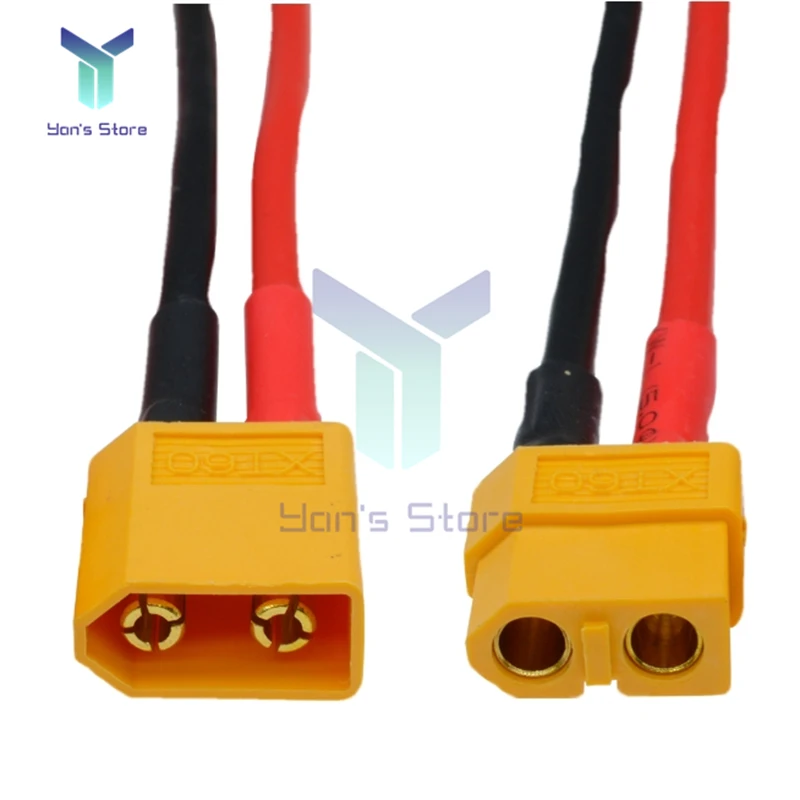 XT60 Male Female Bullet Connectors Plugs Pluggable Terminal Block With Silicon 14 AWG Wire For RC Lipo Battery Banana Plug