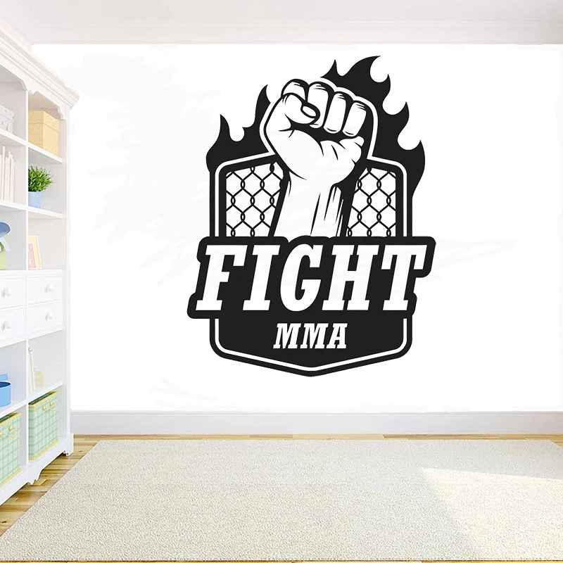 Extreme Fight Sport Martial Arts DIY Wall Decal Fighters Wrestling sticker Quotes Home Decor Waterproof vinyl Mural G947