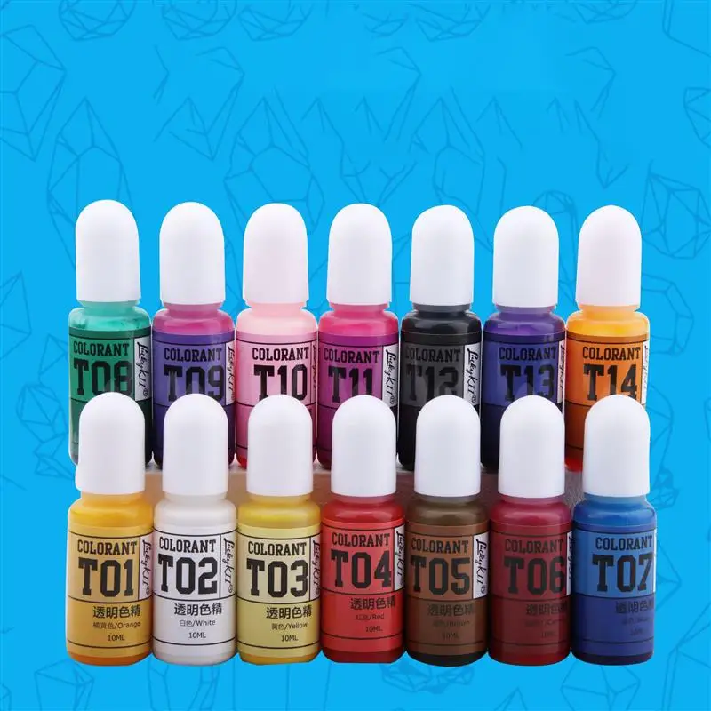 10ml de resina clara pigmento epóxi pigmento cor essência líquido arte tinta diy artesanato líquido corante resina molde jóias fazendo