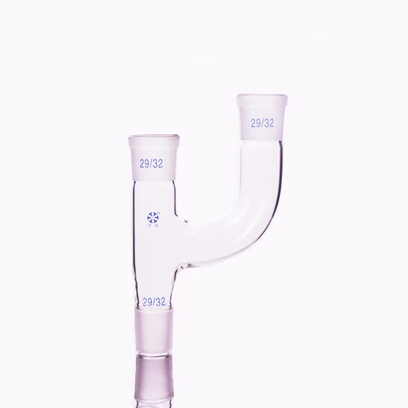 

Two connection pipe,High borosilicate glass two joint pipe,Female 29/32,Male 29/32,Laboratory glassware,Claisen connector