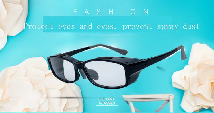 Anti-droplet spread anti-pollen allergy glasses goggles Anti-splash, anti-sand and anti-dust flat light lens protective glasses