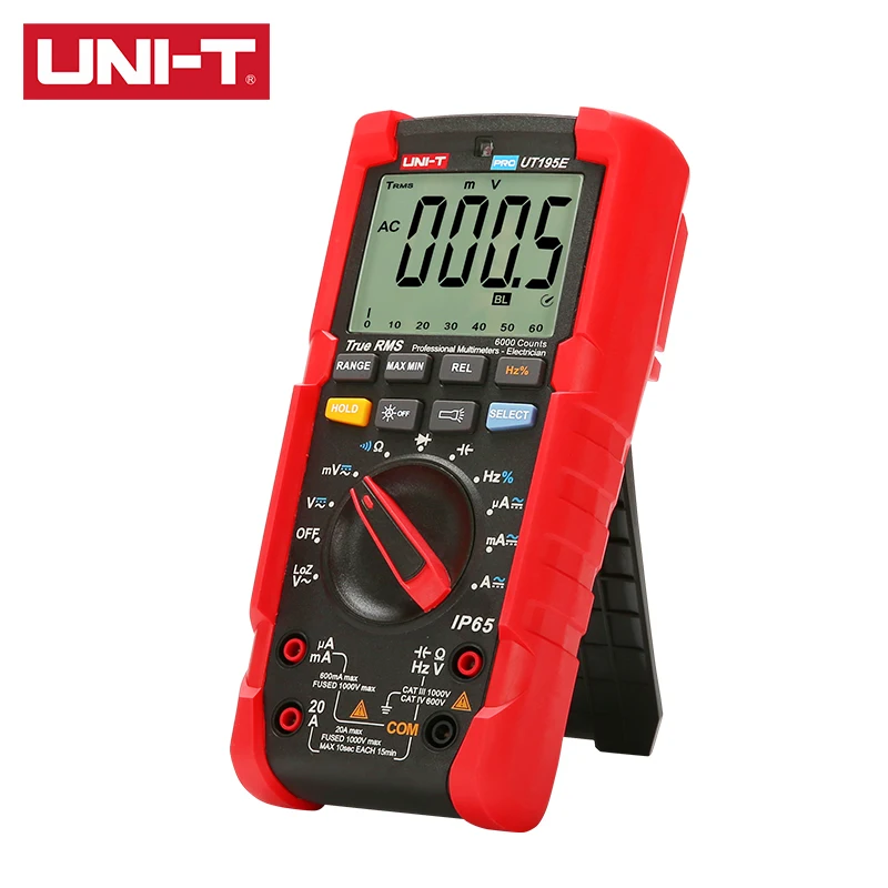 UNI-T UT195E UT195M UT195DS Multimetro professionale Vero RMS ACV 750 V 5 kHz larghezza di banda IP65 valutazione 2 m a prova di caduta CAT III 1000 V