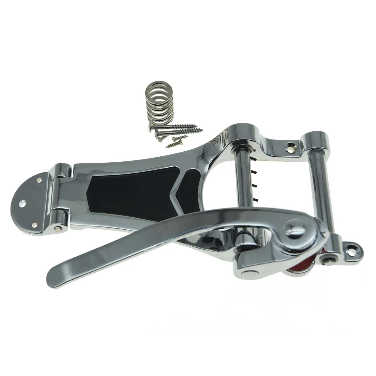 KAISH Chrome Vibrato Tremolo Bridge Tailpiece for Arch Top Electric Jazz Guitar