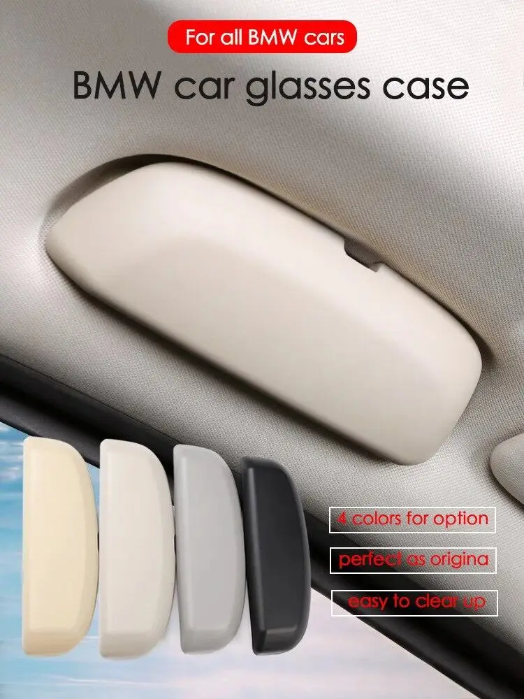 Car Glasses Box Storage Holder Sunglasses Case For BMW 3/5/7 Series X1 F48 X3 X4 F25 F26 G01 X5 X6 F15 F16 F20 F30 G20 F10 F01