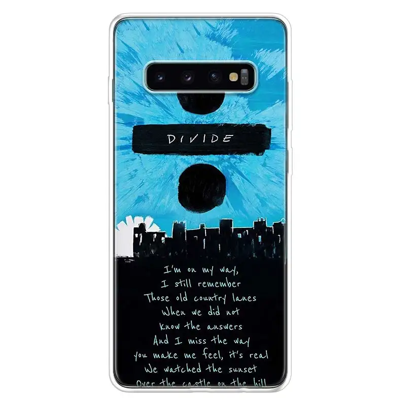 Ed Sheeran Lyrics Pictures Diy Phone Case For Samsung Galaxy A51 A50 A71 A70 A41 A40 A31 A30S A20E A21S A10S A11 A01 A6 A7 A8 A9