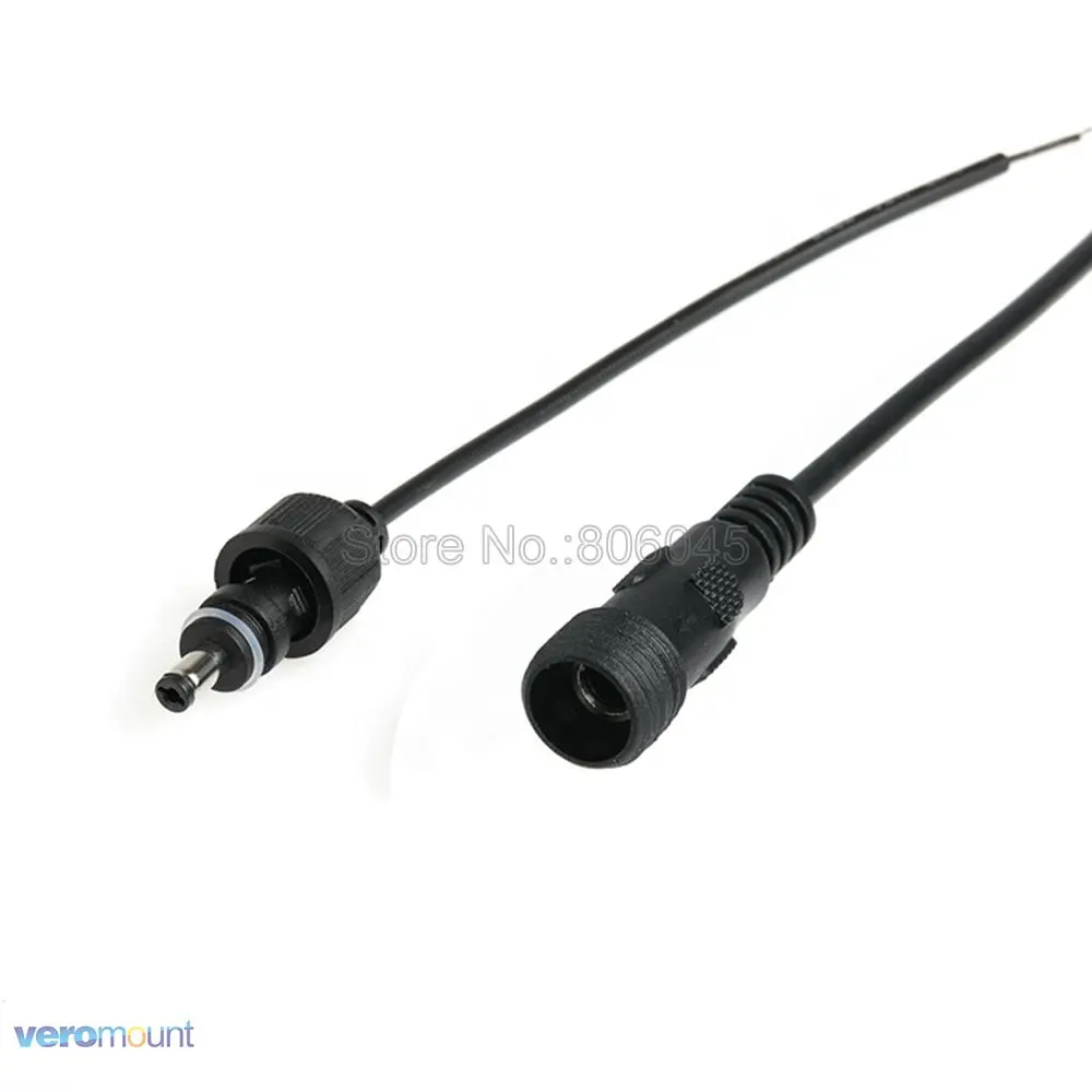 5pair IP66 Waterproof DC Power Connector 5.5 x 2.1mm Male Female Jack Plug Black White Transparent Wire Cord for LED Strip