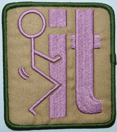 

Hot! Motorcycles Biker Funny Pink Man Offensive F ** * IT Iron on Patch (≈ 7.5 * 8.4 cm)