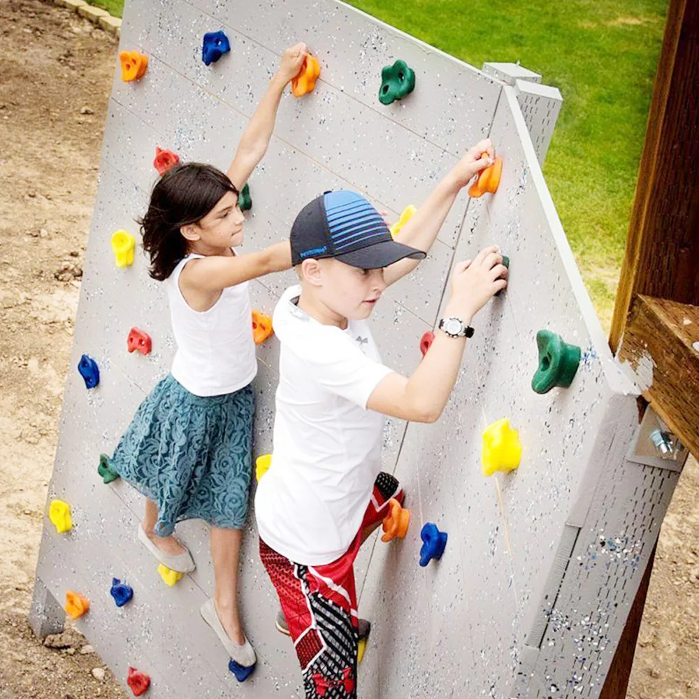 10Pcs Climbing Rock Toys For Children Wall Stones Hand Feet Holds Grip Kits Kids Outdoor Indoor Playground Plastic Hardware Toy