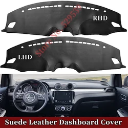 Car-styling Suede Leather Dashmat Dashboard Cover Pad Dash Mat Accessories For SUZUKI SWIFT G4 2018-2022 2019 2020 2021 2023