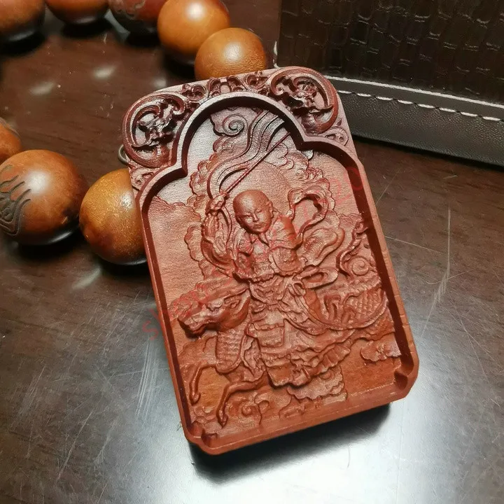 

Taoist supplies, lightning stroke jujube wood pendant, relief, thunder Puhua Tianzun pendant