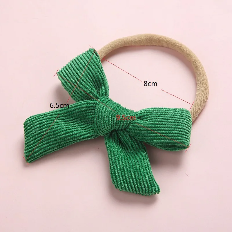 Cord Bögen Baby Nylon Stirnband Weiche Dünne Neugeborenen Haarband Für Mädchen Elastische Kopf Bands Infant Haar Zubehör 20 Farben