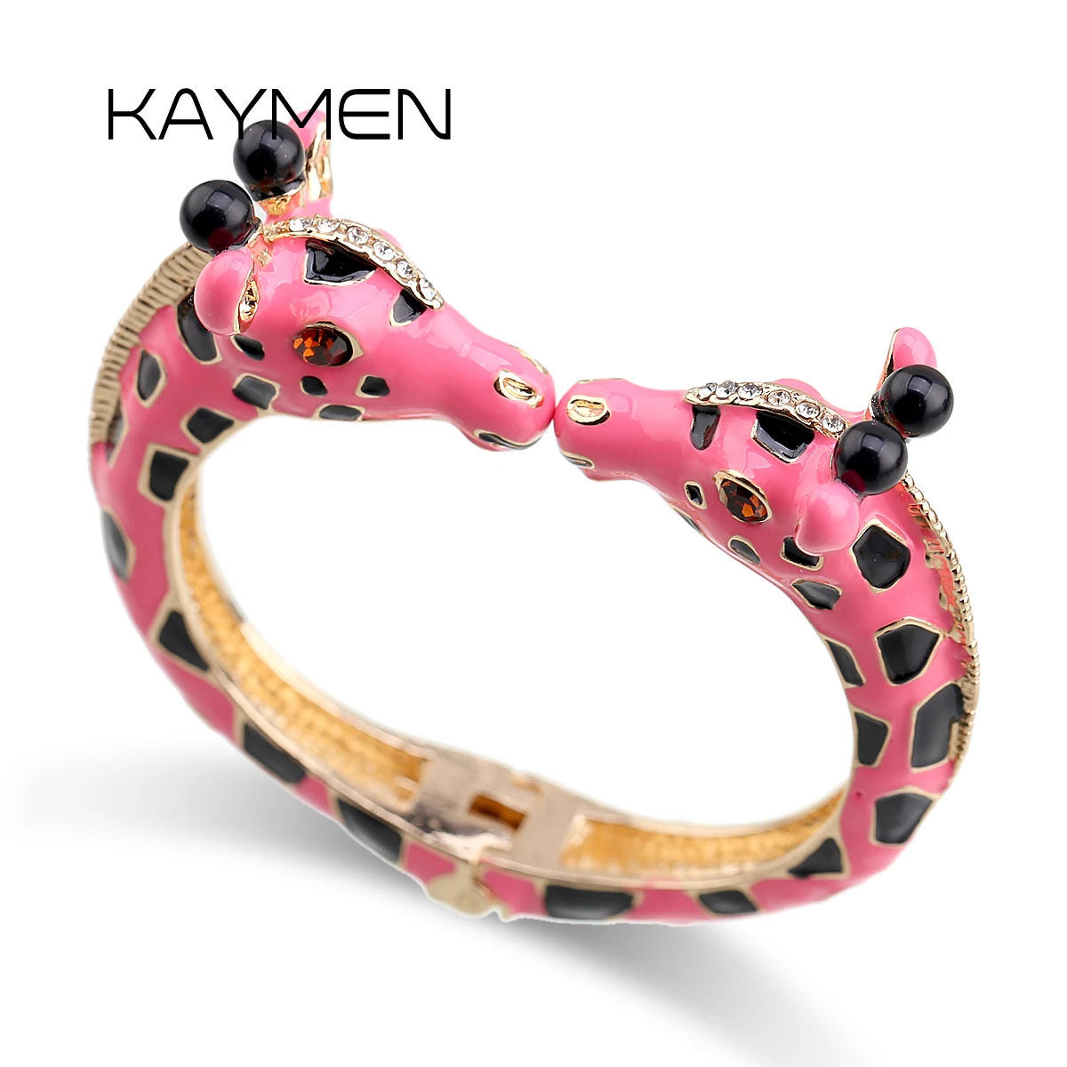 New Arrivals Animal Giraffe Bangle Colorful Bracelet Gold Plated Statement Fashion Women's Bangle Bracelet for Wedding / Party