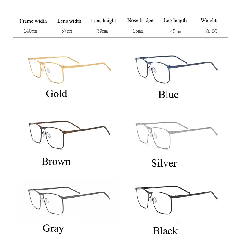 BCLEAR Korean Fashion Eye Glasses Frame Pure Titanium Optical Eyeglasses High Quality Business Eyewear Big Frames Spectacle New