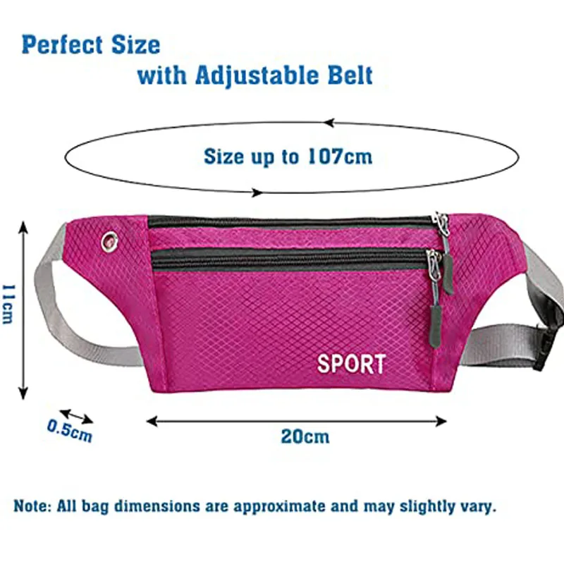 Men Women Sport Waist Pack Fanny Pack Crossbody Wallet Belt Travel Running Bag Fashion Sport Waist Bag Pouch Sports Fanny Bag