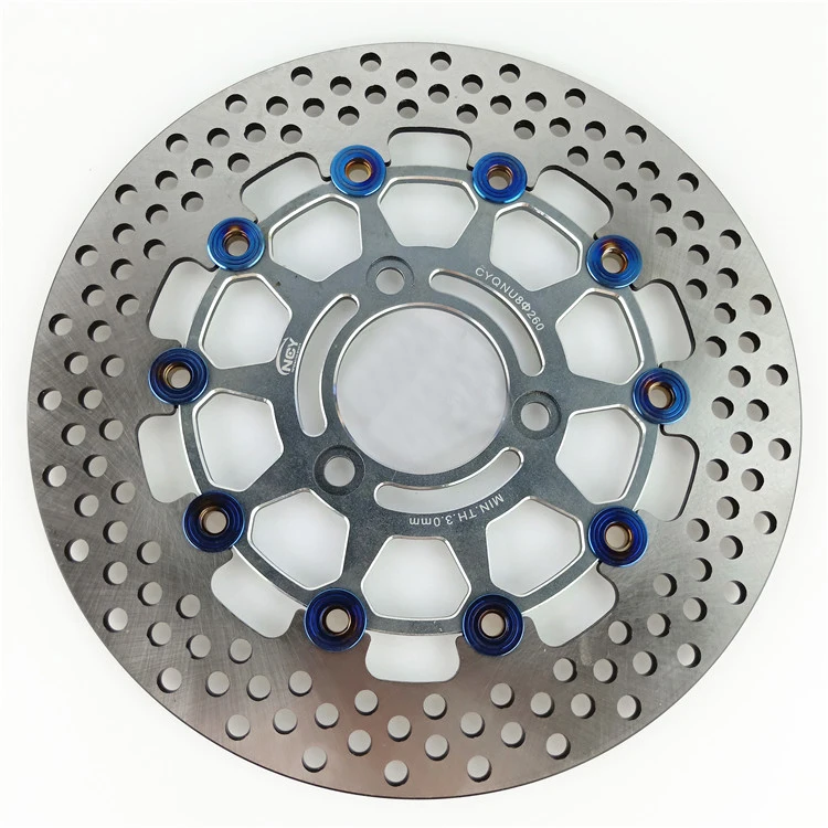 Universal Motorcycle CNC Aluminum 3 holes 260 *70mm Floating disk brake disc for  Yamaha BWS WISP Motorbike