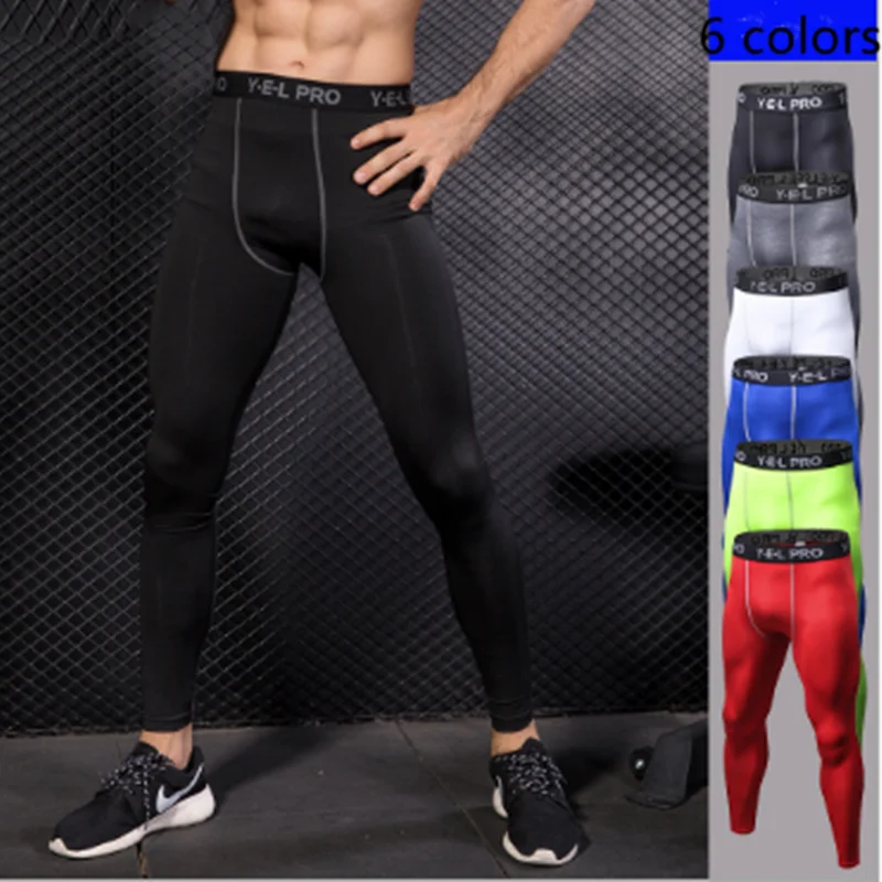 Men SportsTrousers Compression Tight Leggings Running  Male Gym Fitness Jogging Pants Quick dry Workout Training Yoga Bottoms