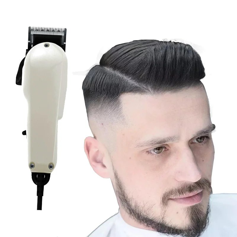 Professional Barber Ultra Power Stainless Steel Micro Adjustable Blade Cord AC Hair Trimmer Clipper Cutter With Attachment Combs