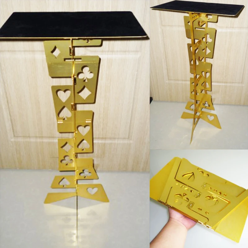 

Aluminum Magic Folding Table (Alloy)- Golden color, Magician's best table. stage, close-up,illusions,gimmick,Accessories