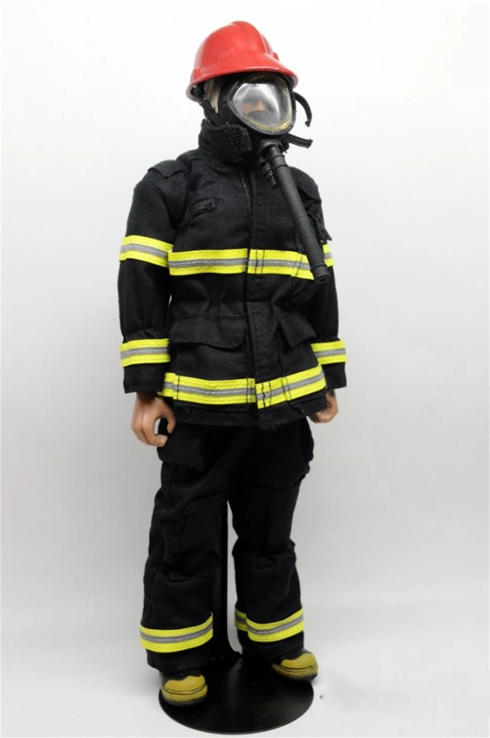 

Hot Sales 1/6th Fire Hero Firefighter Helmet Mask Tool Model Suit 12inch Body Doll Accessories