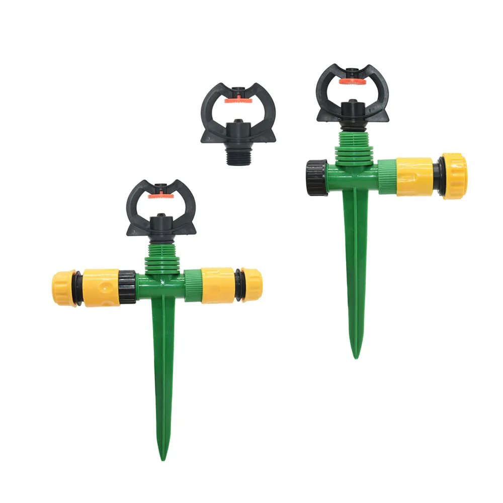 

1/2" 360 Degree Irrigation Sprinklers Refraction Sprinklers With Plastic Nail Support Water Saving Misting Nozzle 1Set