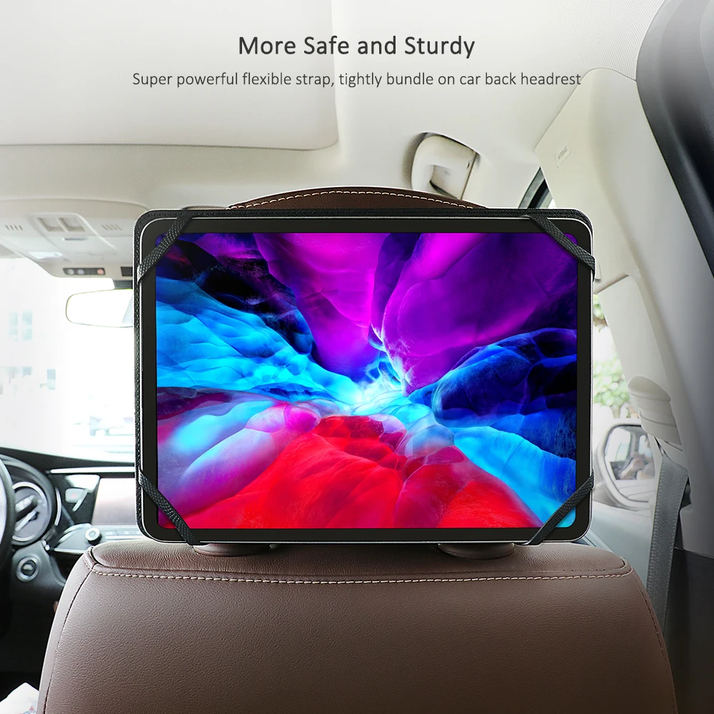 memumi Universal Tablet Stand for Car in the back for iPad 10.2 7 8 generation, 9.7-11" Tablets Car Back Seat Headrest Mount