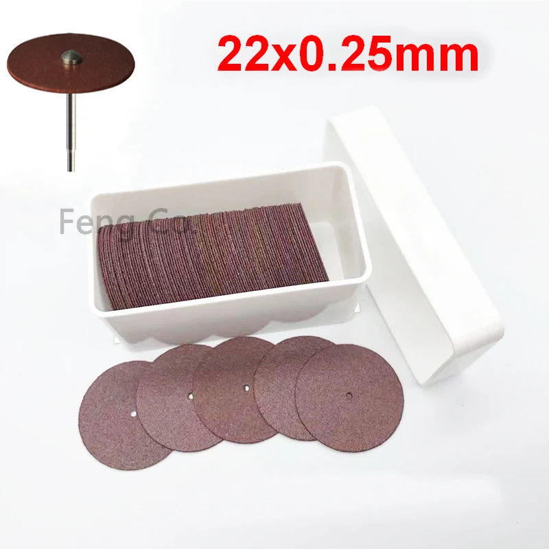 

100pcs Dental Lab Ultra Thin Separating Discs Abrasives for Metal Ceramic Crown Cutting Polishing Dentist Material 22x 0.25mm