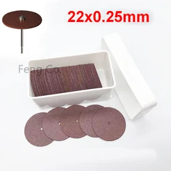 100pcs Dental Lab Ultra Thin Separating Discs Abrasives for Metal Ceramic Crown Cutting Polishing Dentist Material 22x 0.25mm