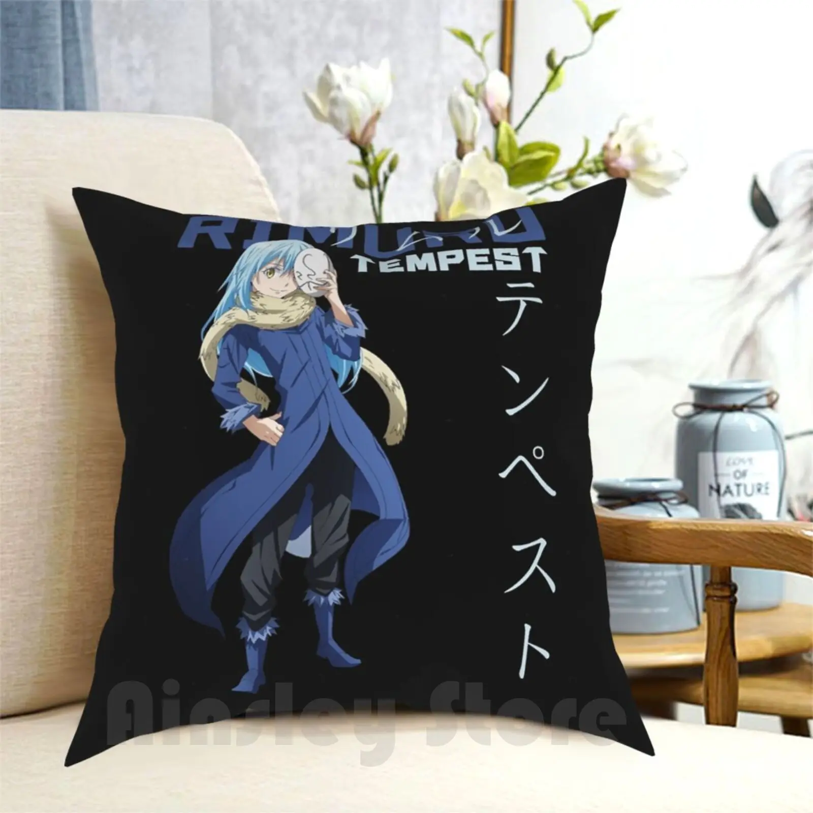 That Time I Got Reincarnated As A Slime-Rimuru Tempest Pillow Case Printed Home Soft DIY Pillow cover Anime Manga Rimuru