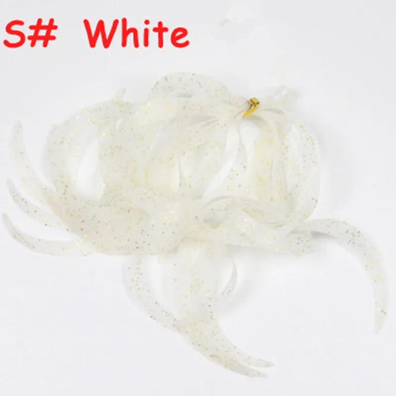 100pcs Multiple Color Silicone Lure Skirt Trailers Integrated Spinnerbait Buzzbait Rubber Jig Lures Material