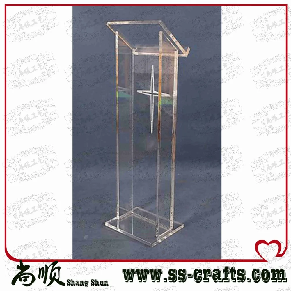 

Free Shipping Truth ministries christian clear acrylic lectern with silk screen printing logo