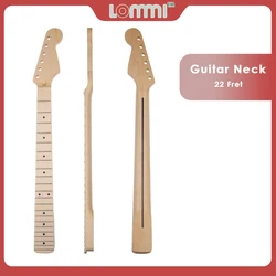 LOMMI Elektrische Gitarre Hals Ahorn 22 Fret Dot Inlay Glatte Griffbrett Rand Rechtshänder Für ST TL Stil Gitarre Ersatz neck