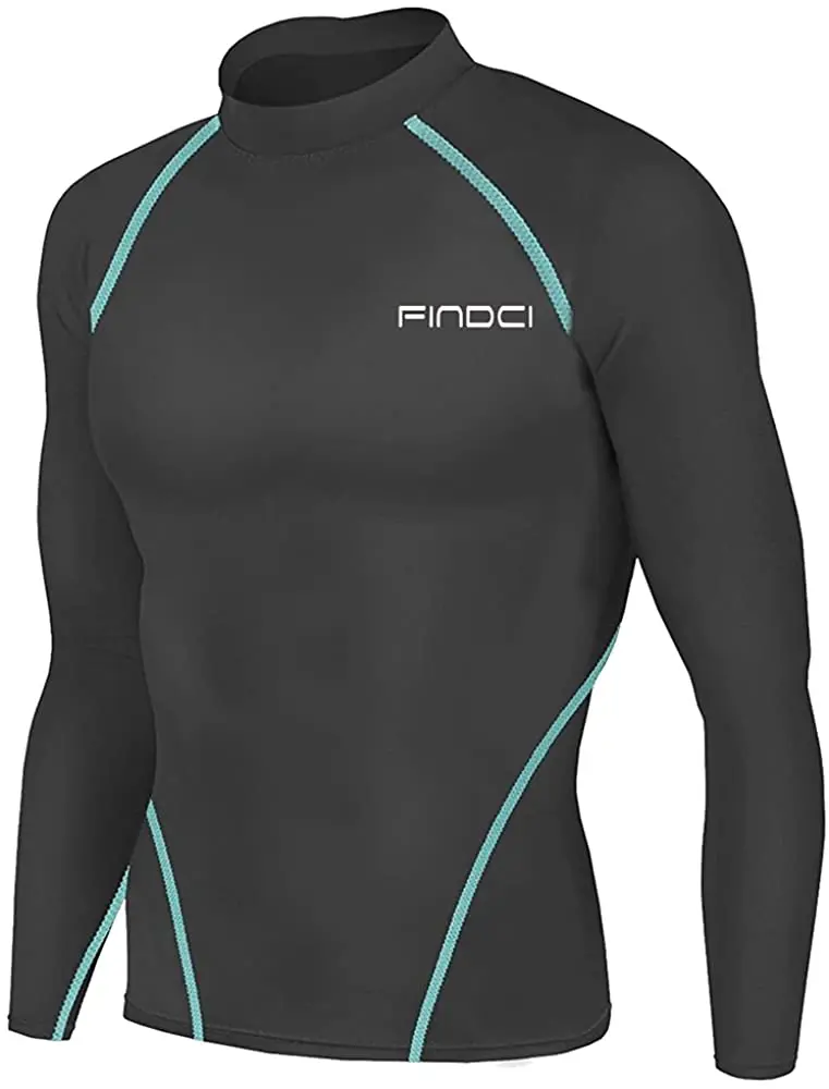 Findci – ensemble de sport de course pour hommes, chemise de Compression + pantalon moulant, manches longues, séchage rapide, survêtement de Fitness, combinaisons de Yoga et de gymnastique