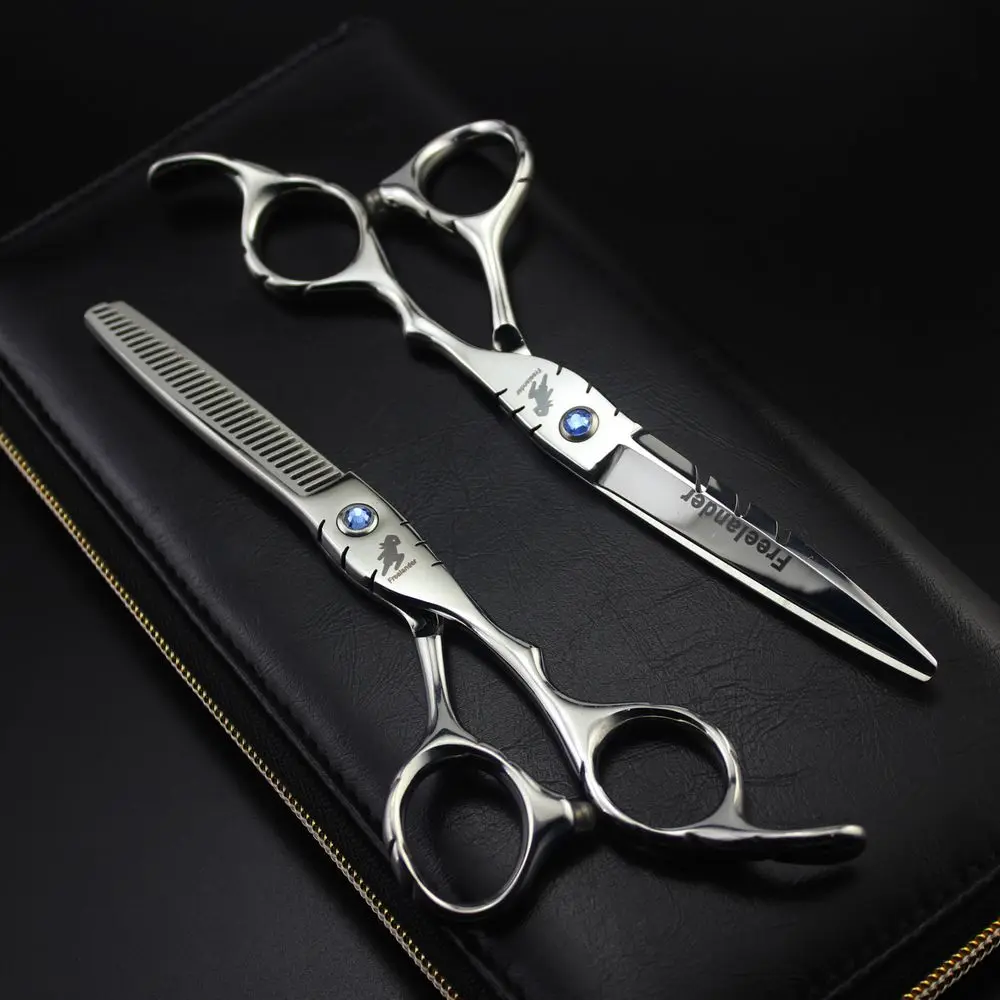 

Freelander 5.5/6 inch Hairdressing Barbershop Professional Cutting Scissors Hair Shears Japan 440C Salon Hair Thinning Scissors